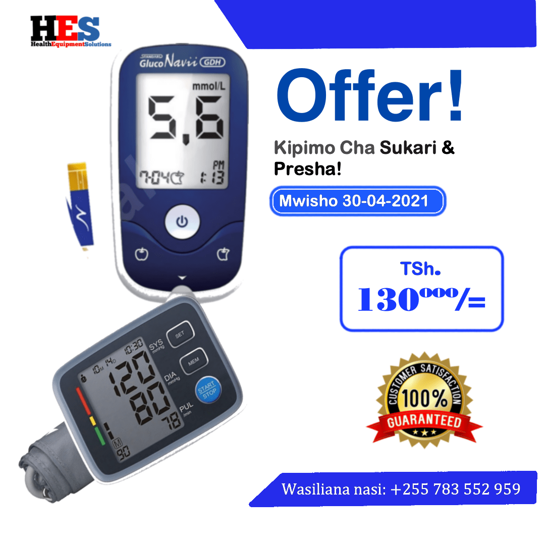 Dhibiti Kisukari Na Presha: Kuwa na Amani Kwa Kuwa na Vifaa 2 Muhimu Kipimo cha Presha na Sukari-offer
